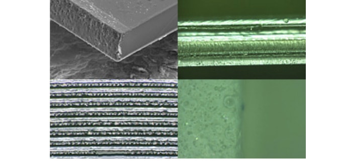 Close-up image of a machined surface